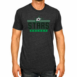 Dallas Stars Adult NHL Heather Charcoal True Fan Hockey T-Shirt - Charcoal