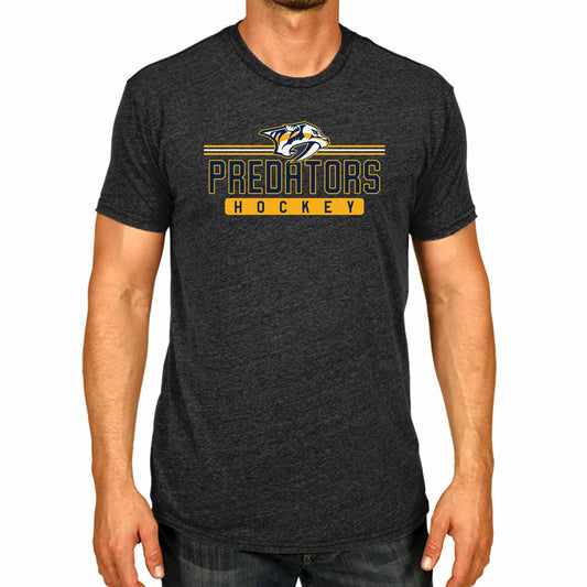 Nashville Predators Adult NHL Heather Charcoal True Fan Hockey T-Shirt - Charcoal