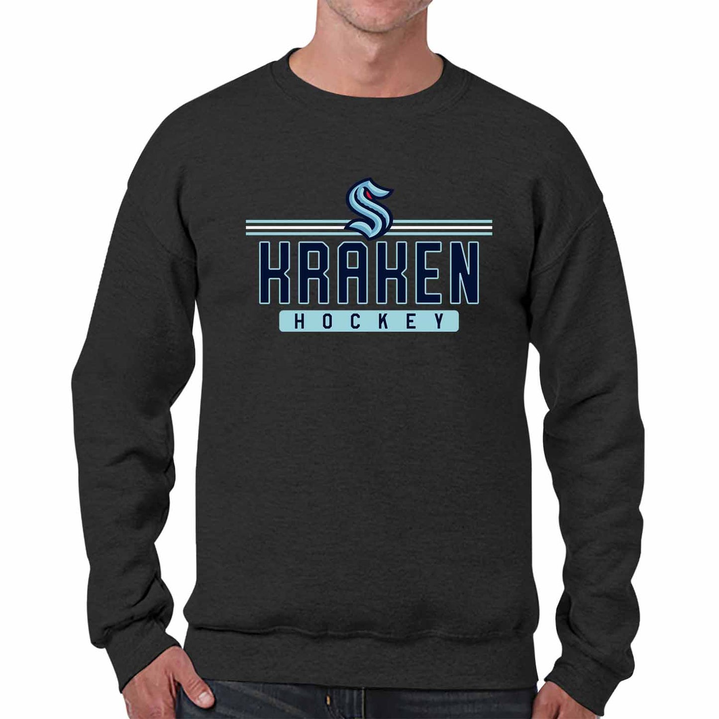 Seattle Kraken NHL Charcoal True Fan Crewneck Sweatshirt - Charcoal
