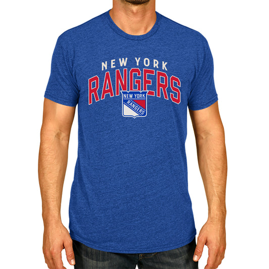 New York Rangers NHL Adult Powerplay Heathered Unisex T-Shirt - Royal