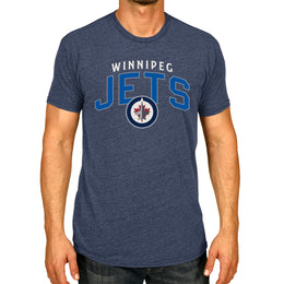 Winnipeg Jets NHL Adult Powerplay Heathered Unisex T-Shirt - Navy