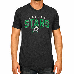 Dallas Stars NHL Adult Powerplay Heathered Unisex T-Shirt - Black Heather