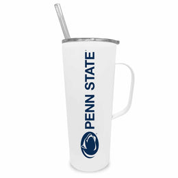Penn State Nittany Lions NCAA Stainless Steel 20oz Roadie With Handle & Dual Option Lid With Straw - White