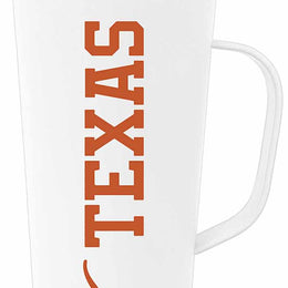 Texas Longhorns NCAA Stainless Steel 20oz Roadie With Handle & Dual Option Lid With Straw - White