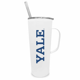 Yale Bulldogs NCAA Stainless Steel 20oz Roadie With Handle & Dual Option Lid With Straw - White