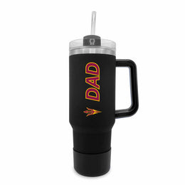 Arizona State Sun Devils Collegiate 40oz Stainless Steel Travel Tumbler with Handle for Dad - Black