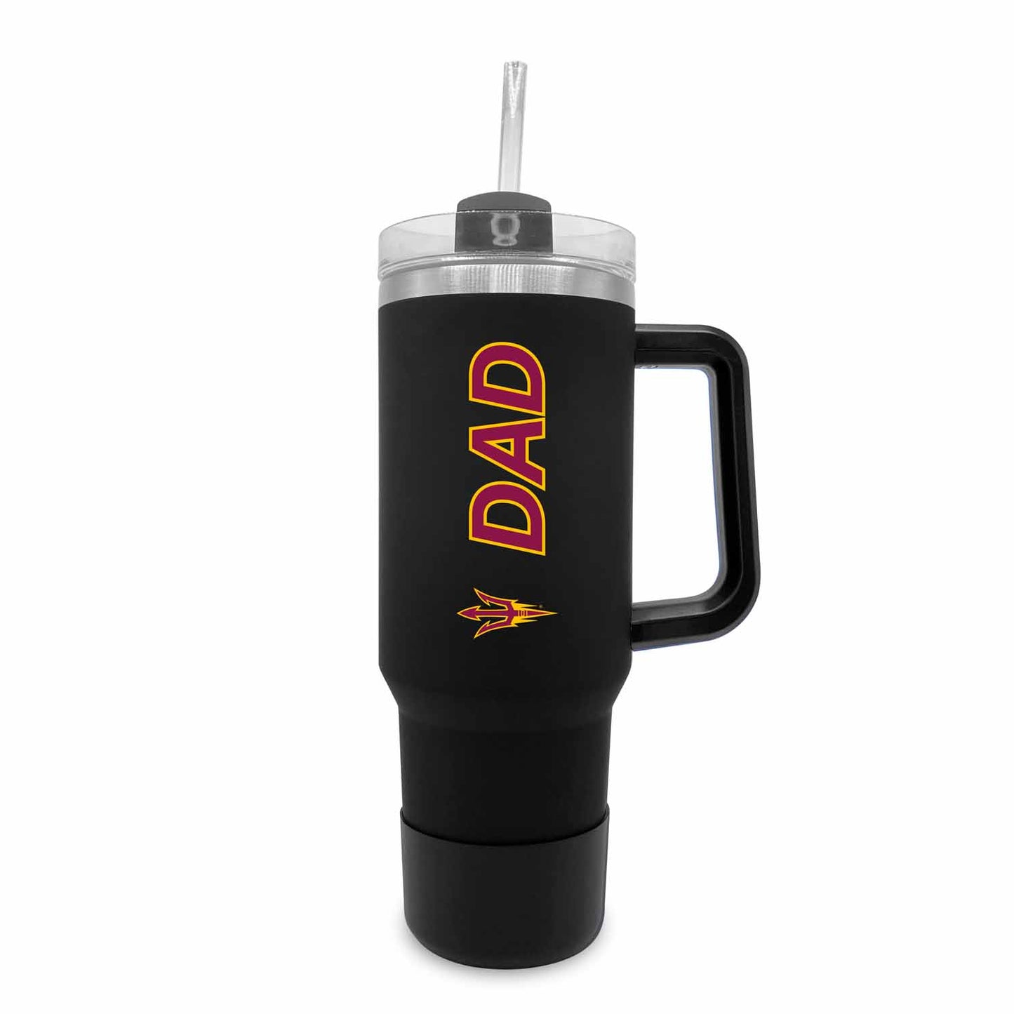 Arizona State Sun Devils Collegiate 40oz Stainless Steel Travel Tumbler with Handle for Dad - Black