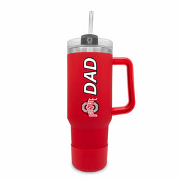 Ohio State Buckeyes Collegiate 40oz Stainless Steel Travel Tumbler with Handle for Dad - Red