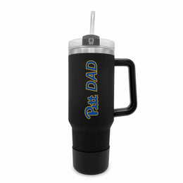 Pitt Panthers Collegiate 40oz Stainless Steel Travel Tumbler with Handle for Dad - Black