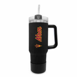 Arizona State Sun Devils Collegiate 40oz Stainless Steel Travel Tumbler with Handle for Mom - Black