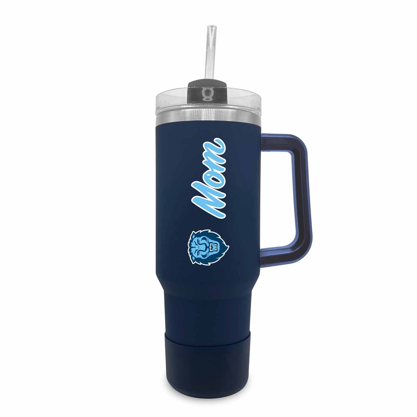 Columbia Lions Collegiate 40oz Stainless Steel Travel Tumbler with Handle for Mom - Navy