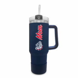 Gonzaga Bulldogs Collegiate 40oz Stainless Steel Travel Tumbler with Handle for Mom - Navy