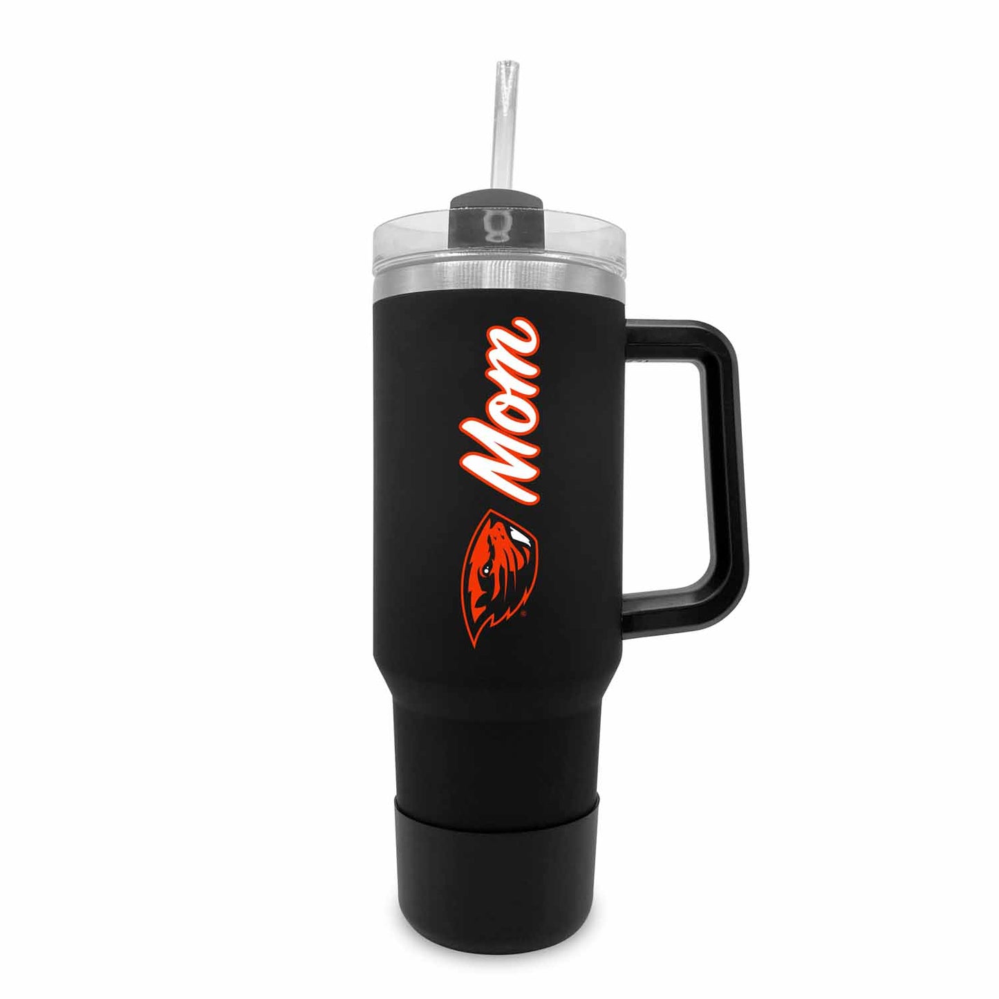 Oregon State Beavers Collegiate 40oz Stainless Steel Travel Tumbler with Handle for Mom - Black