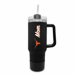 Texas Longhorns Collegiate 40oz Stainless Steel Travel Tumbler with Handle for Mom - Black