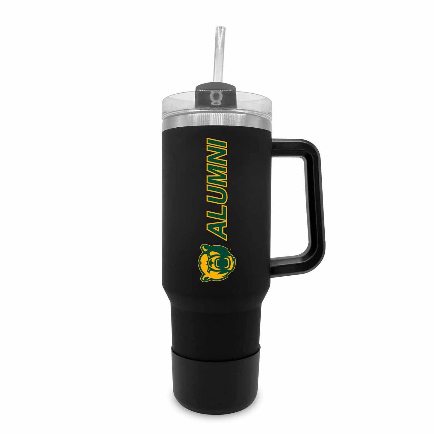 Baylor Bears Collegiate 40oz Stainless Steel Travel Tumbler with Handle for Alumni - Black