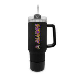 East Carolina Pirates Collegiate 40oz Stainless Steel Travel Tumbler with Handle for Alumni - Black