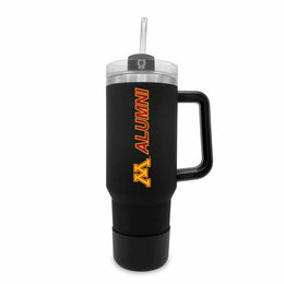 Minnesota Golden Gophers Collegiate 40oz Stainless Steel Travel Tumbler with Handle for Alumni - Black