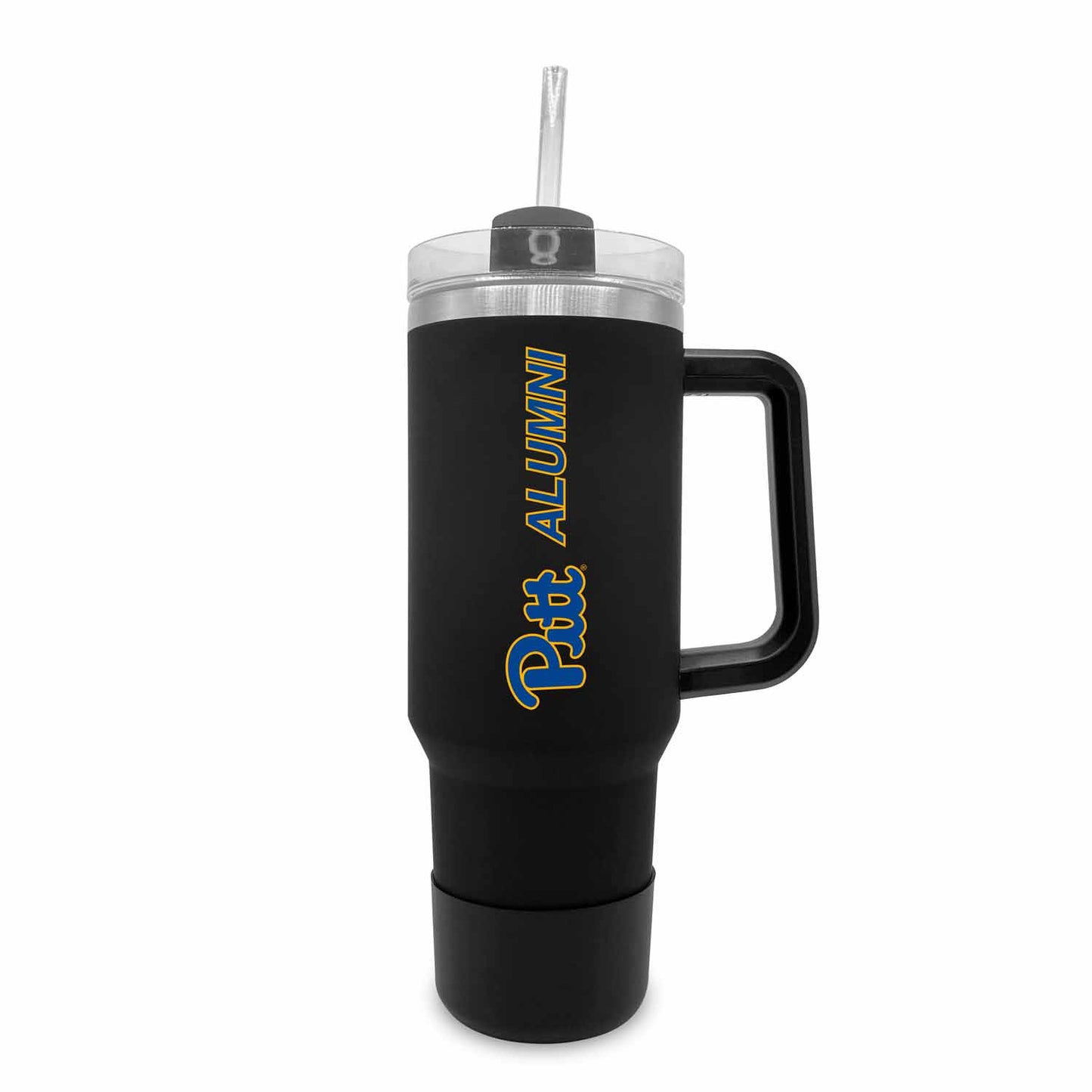 Pitt Panthers Collegiate 40oz Stainless Steel Travel Tumbler with Handle for Alumni - Black