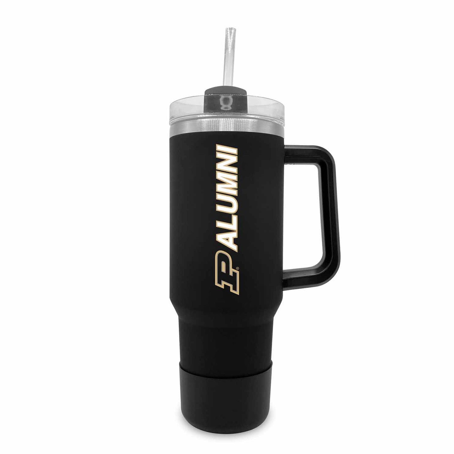 Purdue Boilermakers Collegiate 40oz Stainless Steel Travel Tumbler with Handle for Alumni - Black