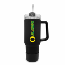 Oregon Ducks Collegiate 40oz Stainless Steel Travel Tumbler with Handle for Alumni - Black