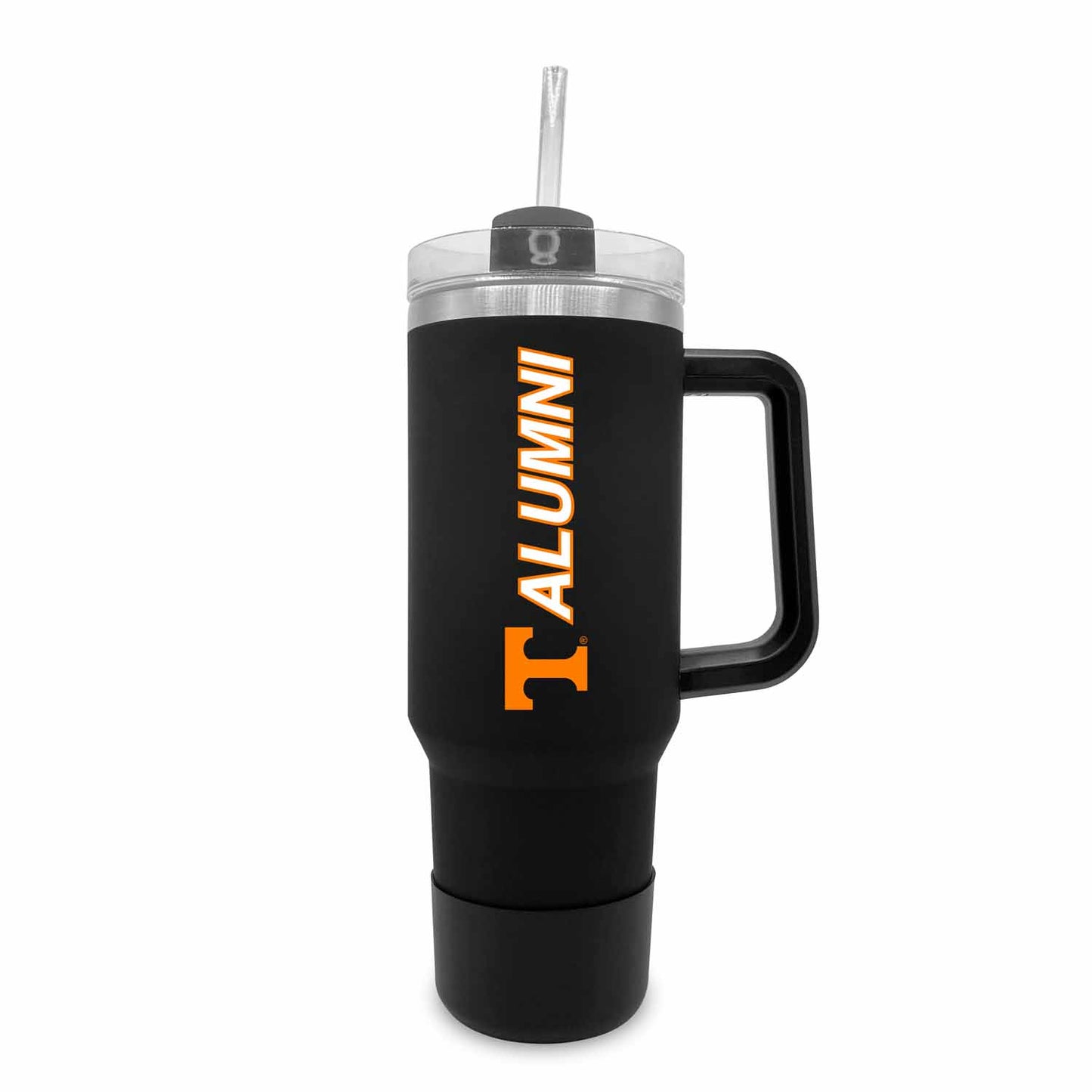 Tennessee Volunteers Collegiate 40oz Stainless Steel Travel Tumbler with Handle for Alumni - Black