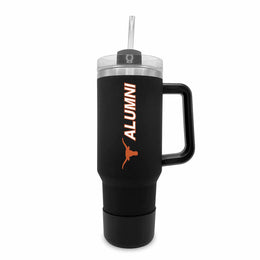 Texas Longhorns Collegiate 40oz Stainless Steel Travel Tumbler with Handle for Alumni - Black