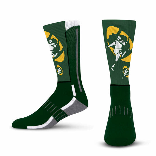 Green Bay Packers NFL V Curve  Socks - Team Color