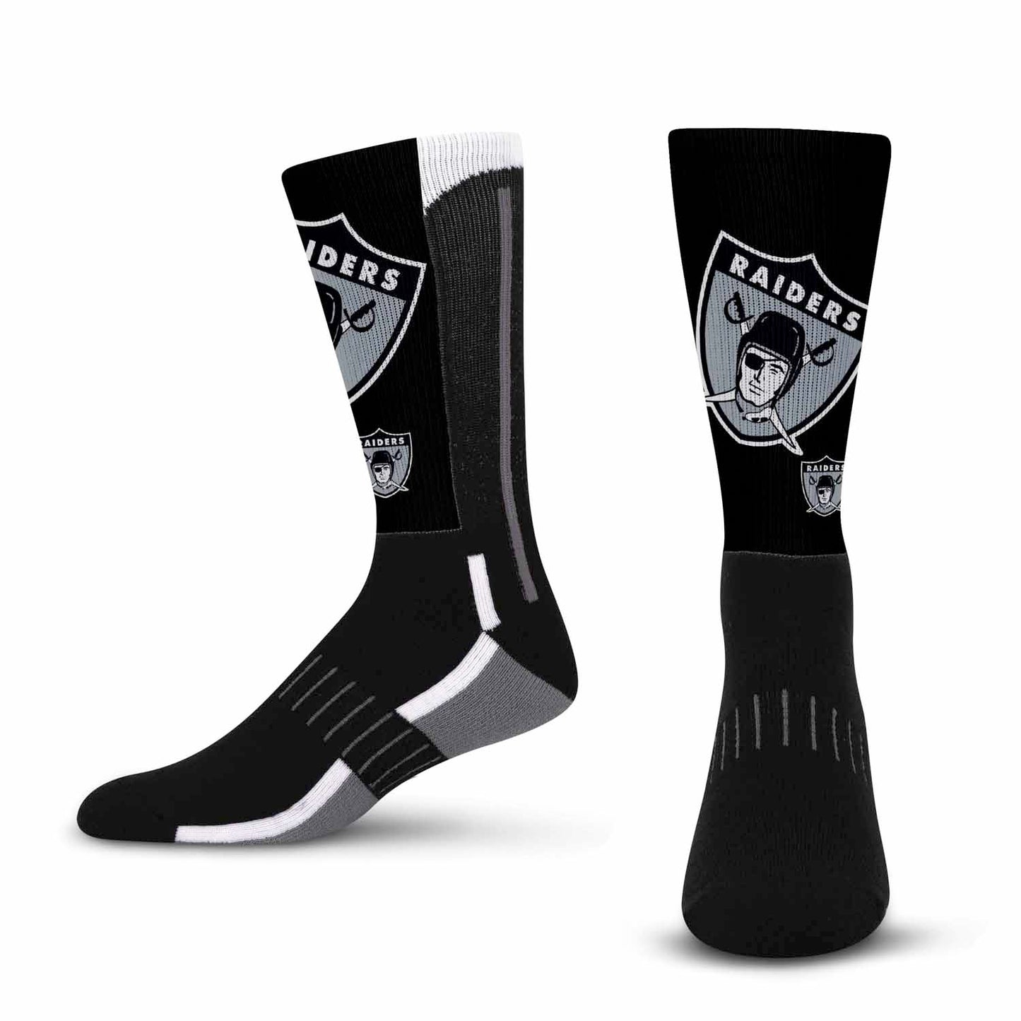 Oakland Raiders NFL V Curve  Socks - Black