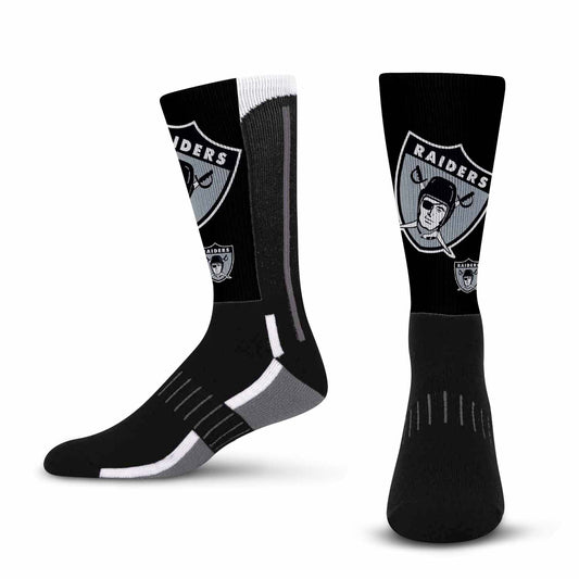 Oakland Raiders NFL V Curve  Socks - Black