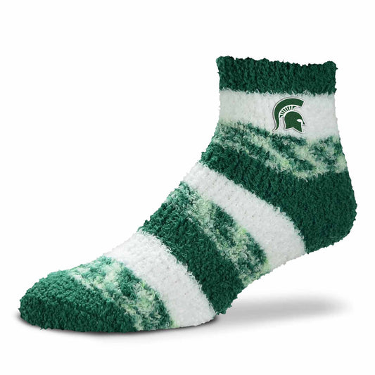 Michigan State Spartans NCAA Unisex Cozy Soft Sleep Socks - Forest Green