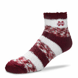 Mississippi State Bulldogs NCAA Unisex Cozy Soft Sleep Socks - Maroon