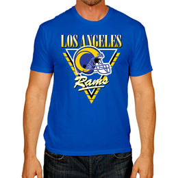 Los Angeles Rams NFL Adult Retro Triangle Unisex T-Shirt - Royal