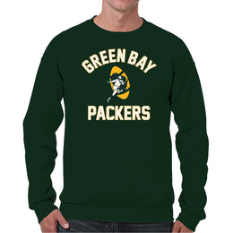 Green Bay Packers NFL Adult Unisex Retro Gameday Ultra Soft Fleece Crewneck Sweatshirt - Forest Green