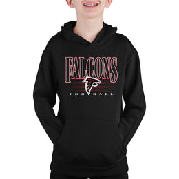 Atlanta Falcons NFL Youth Overtime Blueprint Football Fleece Hooded Sweatshirt - Black