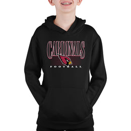Arizona Cardinals NFL Youth Overtime Blueprint Football Fleece Hooded Sweatshirt - Black
