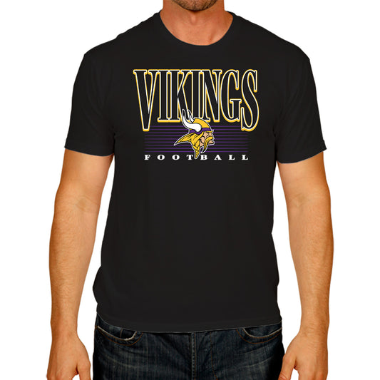 Minnesota Vikings NFL Adult Overtime Blueprint Tag-Less T-Shirt - Black