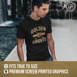 Las Vegas Golden Knights NHL Adult Faceoff Tag-Less T-Shirt - Black