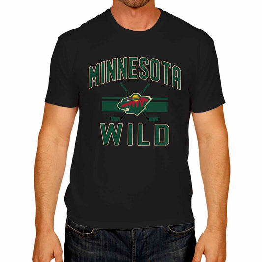 Minnesota Wild NHL Adult Faceoff Tag-Less T-Shirt - Black