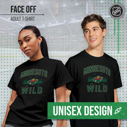 Minnesota Wild NHL Adult Faceoff Tag-Less T-Shirt - Black