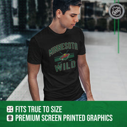 Minnesota Wild NHL Adult Faceoff Tag-Less T-Shirt - Black