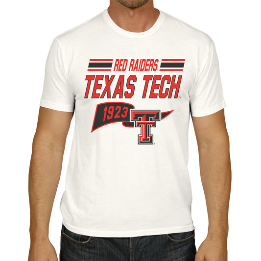 Texas Tech Red Raiders NCAA Adult Unisex Varsity Club Pennant T-Shirt Tag-Less - Off White