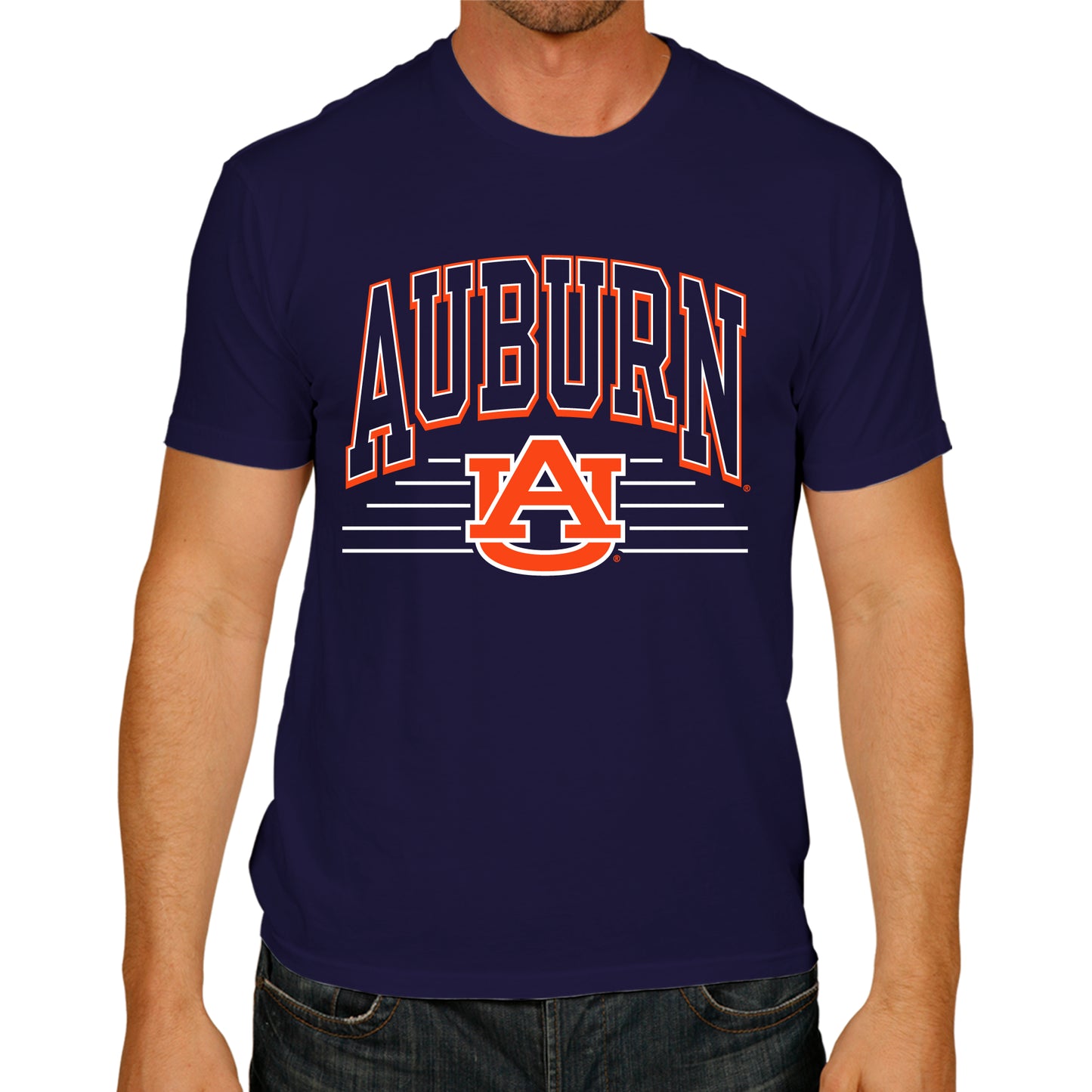 Auburn Tigers NCAA Adult Unisex Overtime Classics T-Shirt - Navy