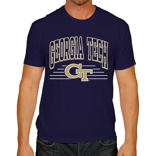 Georgia Tech Yellowjackets NCAA Adult Unisex Overtime Classics T-Shirt - Navy