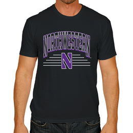 Northwestern Wildcats NCAA Adult Unisex Overtime Classics T-Shirt - Black