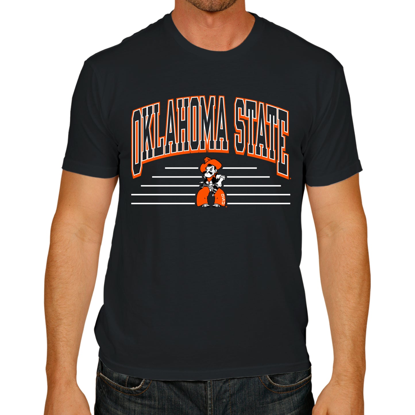 Oklahoma State Cowboys NCAA Adult Unisex Overtime Classics T-Shirt - Black