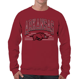 Arkansas Razorbacks NCAA Adult Unisex Overtime Classics Crewneck Fleece Sweatshirt - Cardinal