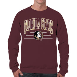 Florida State Seminoles NCAA Adult Unisex Overtime Classics Crewneck Fleece Sweatshirt - Garnet