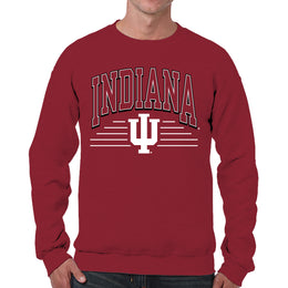 Indiana Hoosiers NCAA Adult Unisex Overtime Classics Crewneck Fleece Sweatshirt - Cardinal