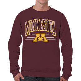 Minnesota Golden Gophers NCAA Adult Unisex Overtime Classics Crewneck Fleece Sweatshirt - Maroon