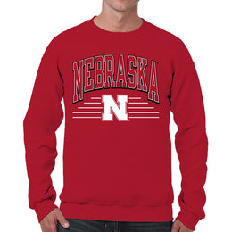 Nebraska Cornhuskers NCAA Adult Unisex Overtime Classics Crewneck Fleece Sweatshirt - Red